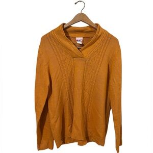 American sweetheart polo sweater mustard orange medium